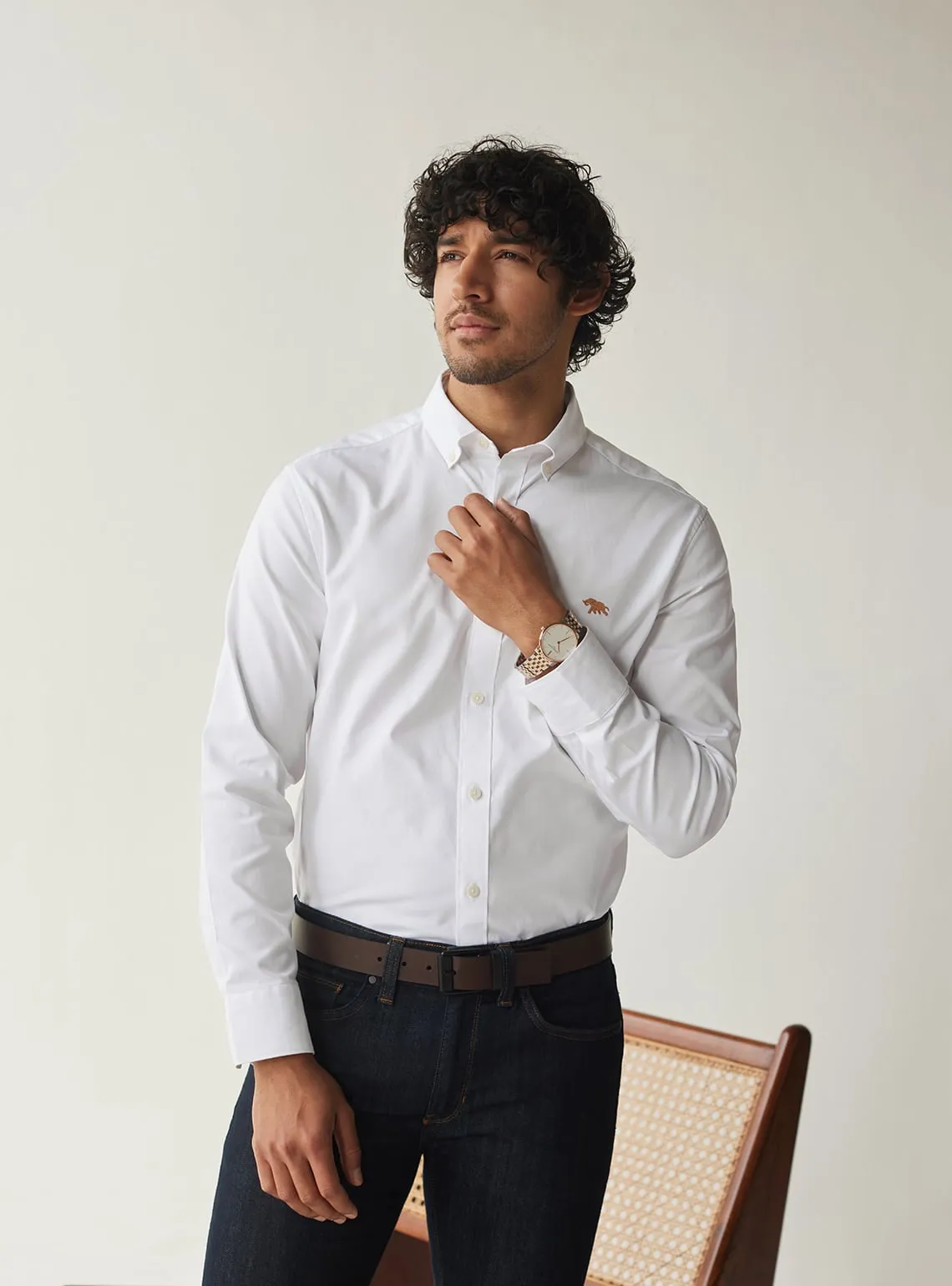 Essential White Gold Mark Shirt