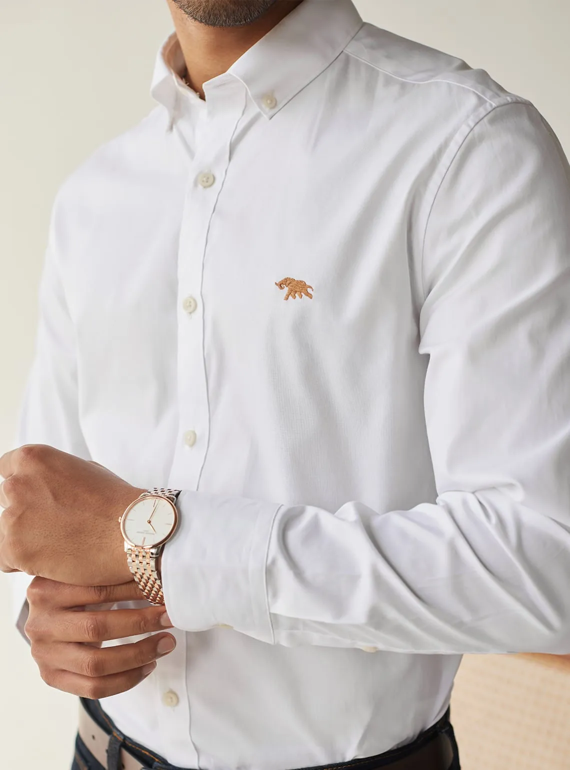 Essential White Gold Mark Shirt