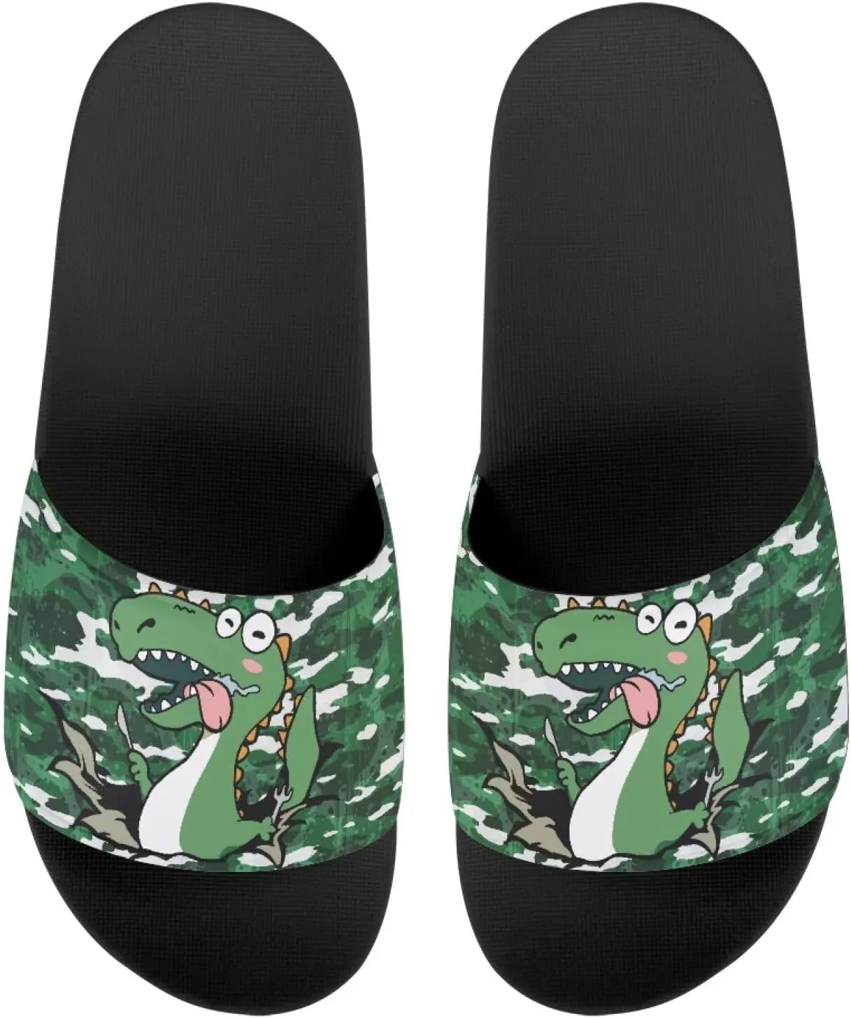 EVA Single Band Slide Sandals, Sunflowers Pattern Soft Sole Open Toe Non Slip Flat Sandals for Women Men