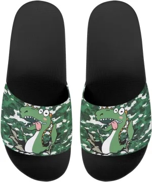 EVA Single Band Slide Sandals, Sunflowers Pattern Soft Sole Open Toe Non Slip Flat Sandals for Women Men