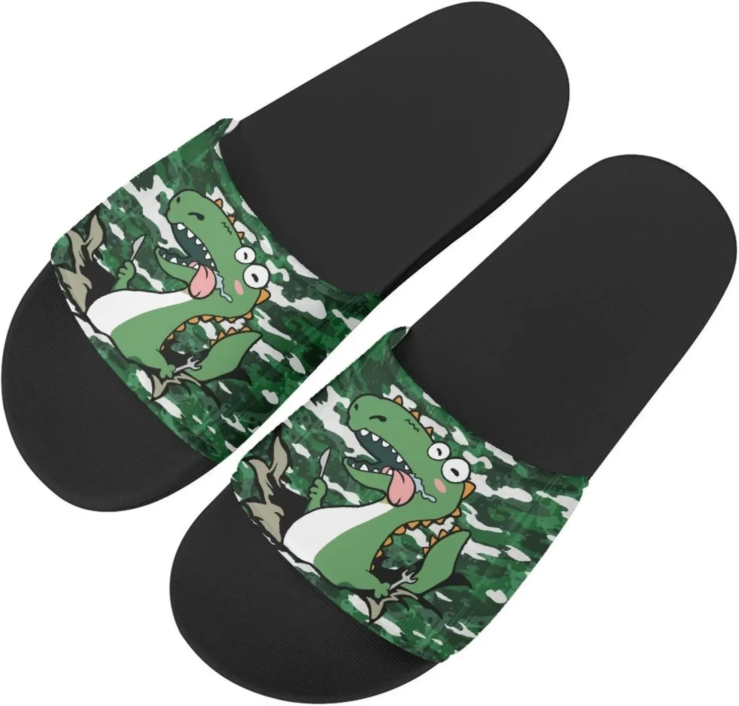 EVA Single Band Slide Sandals, Sunflowers Pattern Soft Sole Open Toe Non Slip Flat Sandals for Women Men