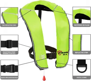 Eyson Inflatable Life Jacket Inflatable Life Vest for Adult Classic Automatic