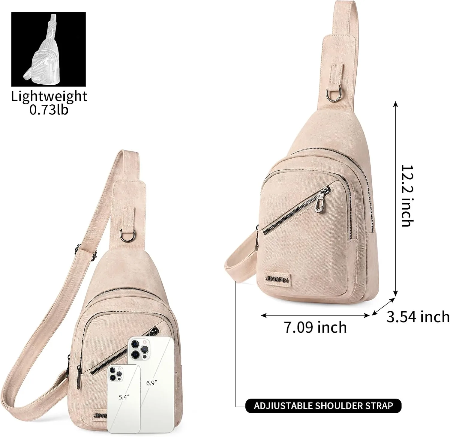 FALAN MULE Sling Bag Leather Crossbody Bags for Women Travel Fanny Packs Cross Body Bag Trendy crossbody purse