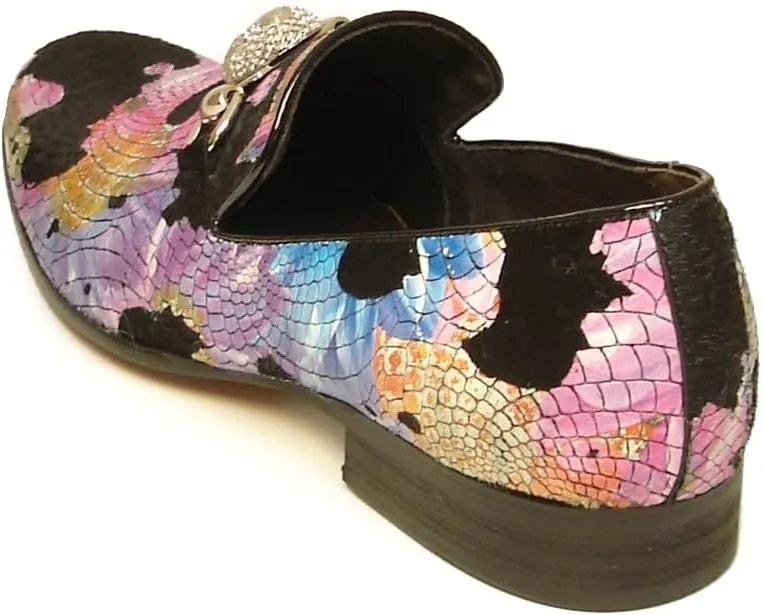 FI-7056 Multicolor Leather Slip on Loafer