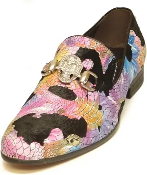 FI-7056 Multicolor Leather Slip on Loafer