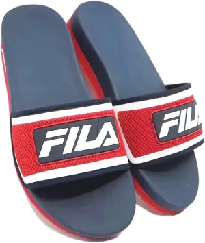 Fila Men's Lunar Slide Sandal (Dress Blue/Red/White, numeric_7)
