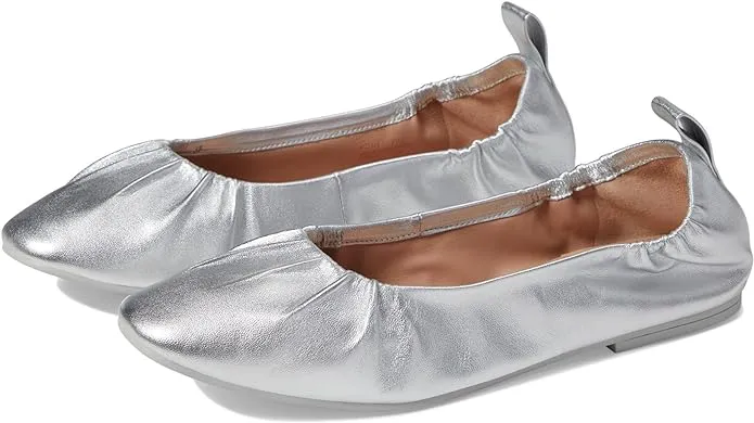 Flats Slip Excellent Leather York Haan On Silver Toe Trusted by customers Cole Metallic Ballet Soft Rounded