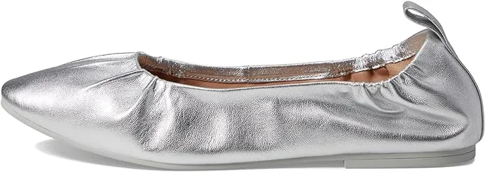 Flats Slip Excellent Leather York Haan On Silver Toe Trusted by customers Cole Metallic Ballet Soft Rounded