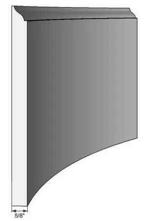 Flexible, PVC Wainscot Lower Rail