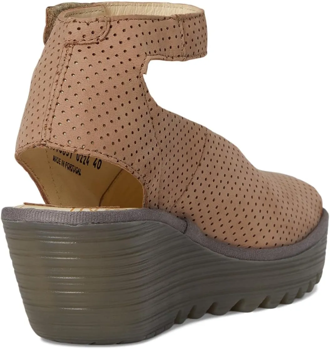 FLY London Women's Yala376fly Perf Wedge Sandal