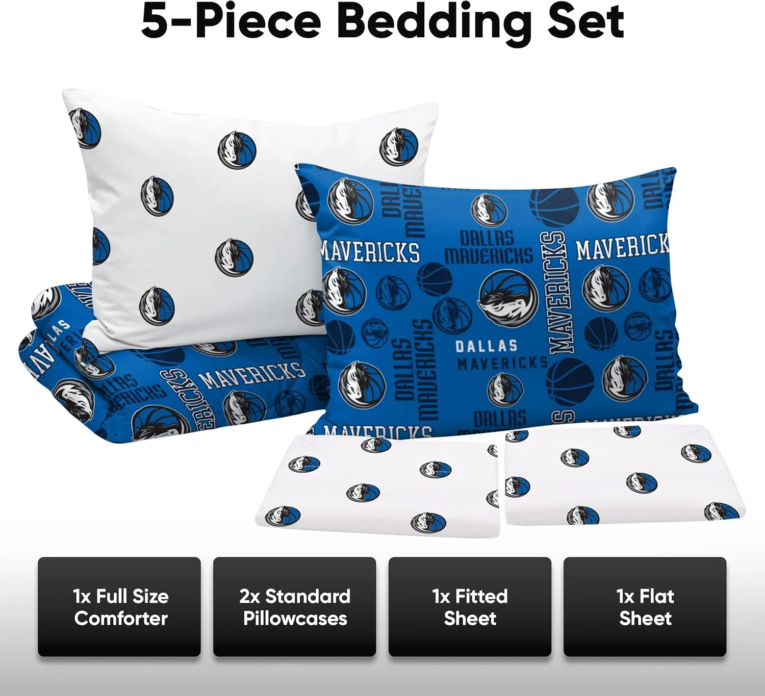 FOCO NFL Bed in a Bag Comforter Bedding-3- Piece Set