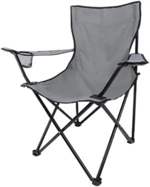 Folding Camping Chair Folding Padded Deck Chair Backchair Beach Chair Fishing Chair Portable Lounge Chair Outdoor Armchair with Cup Holder Indoor Outdoor Folding Chair