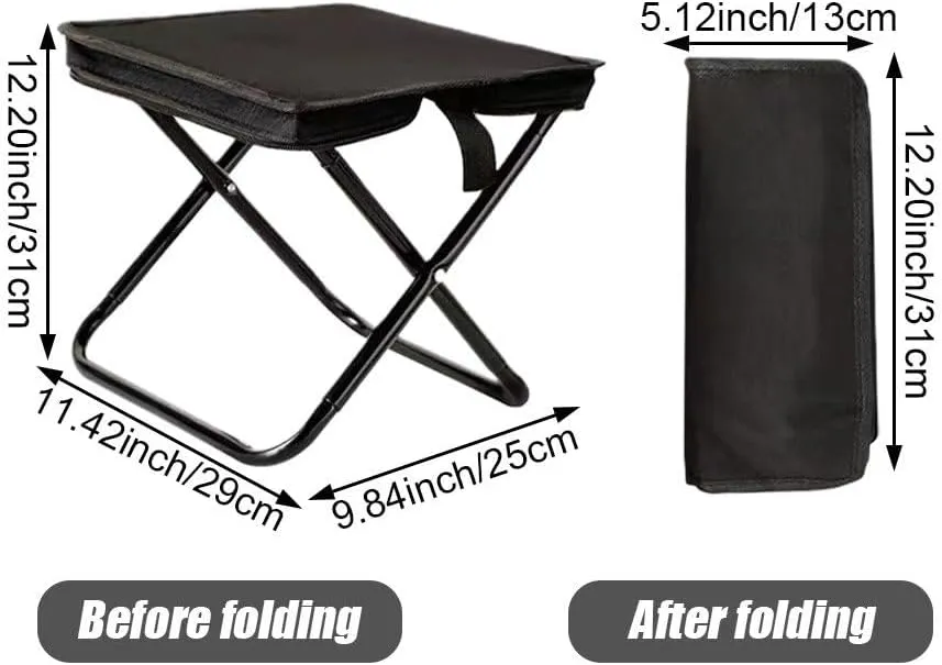 Folding Camping Stool Portable Picnic Stool Outdoor Fishing Chair for Picnics Walking Hiking Fishing Watching Games