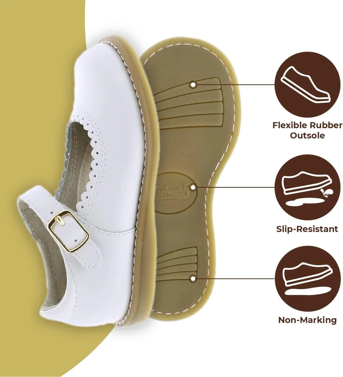 FOOTMATES Baby-Girl's Allie (Infant/Toddler/Little Kid) Mary Jane Flat