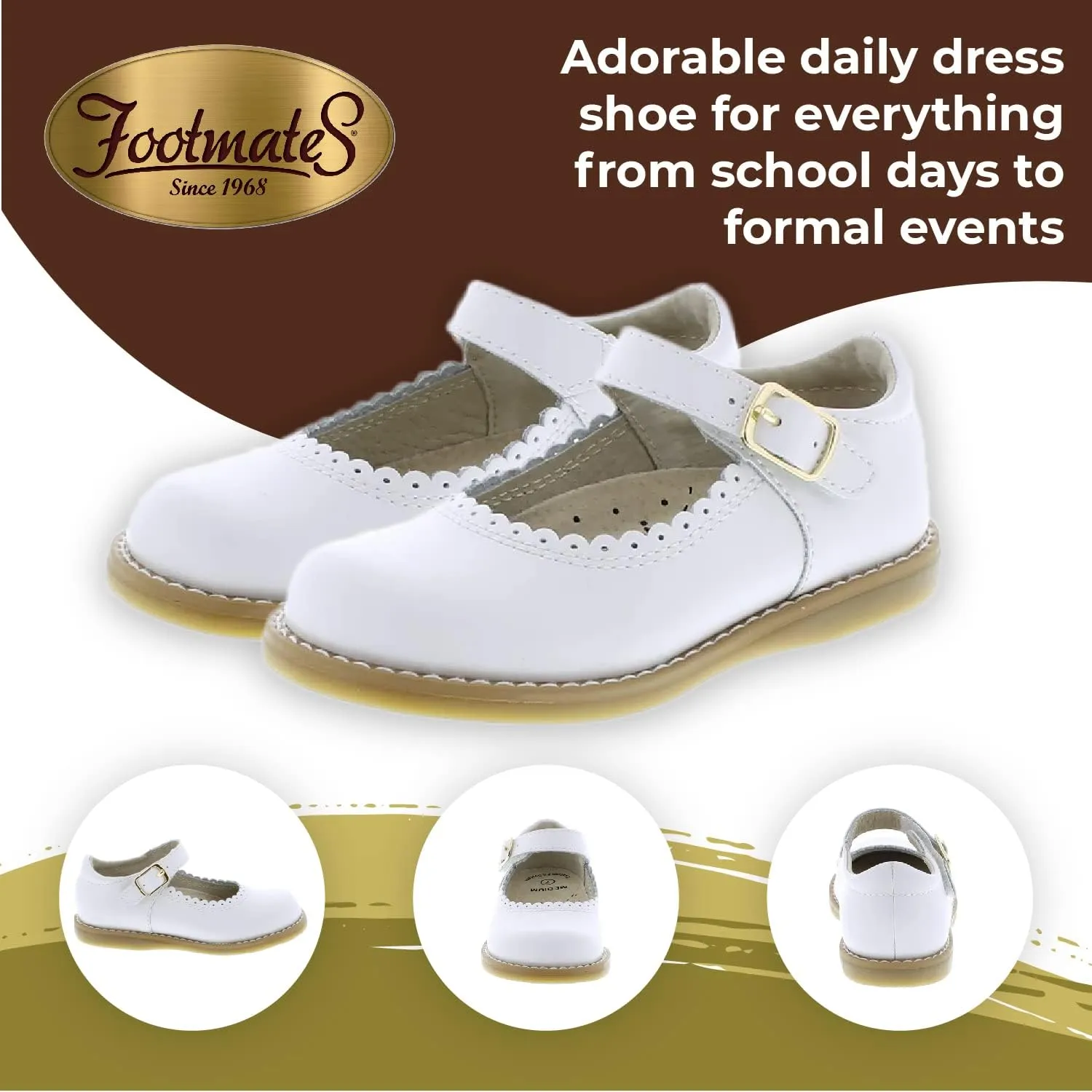 FOOTMATES Baby-Girl's Allie (Infant/Toddler/Little Kid) Mary Jane Flat