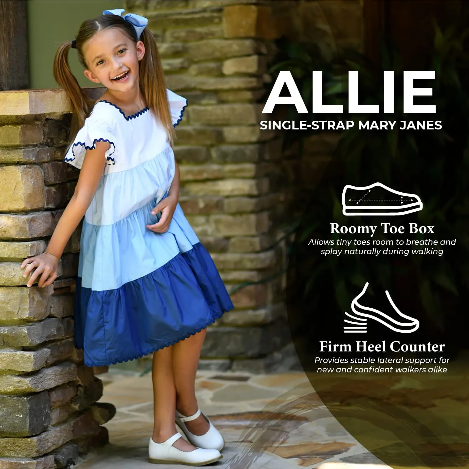 FOOTMATES Baby-Girl's Allie (Infant/Toddler/Little Kid) Mary Jane Flat