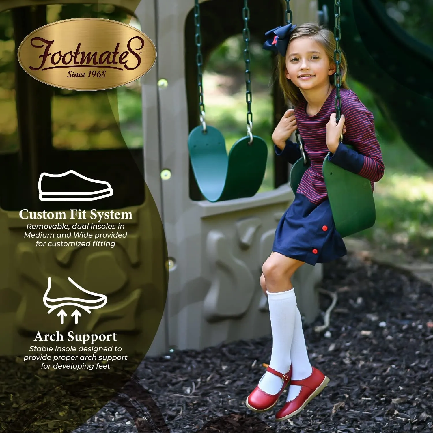 FOOTMATES Baby-Girl's Allie (Infant/Toddler/Little Kid) Mary Jane Flat
