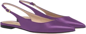 FOWT Simple Closed Pointed Toe Slingback Buckle Strap Womens Flats Comfort Casual Daily Mules Shoes Ladies Slip on Sandals for Dressy Driving Commuting Travel, US Size 4-16 M