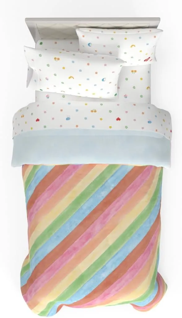 Franco Care Bears Classic Super Soft Cozy Reversible Microfiber Comforter and Sheet Set, 4 Piece Twin Size, (Official Licensed Product) Collectibles
