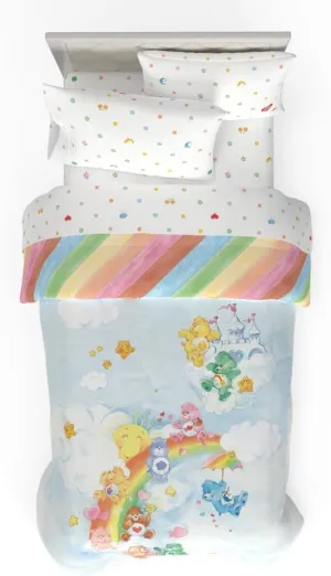 Franco Care Bears Classic Super Soft Cozy Reversible Microfiber Comforter and Sheet Set, 4 Piece Twin Size, (Official Licensed Product) Collectibles