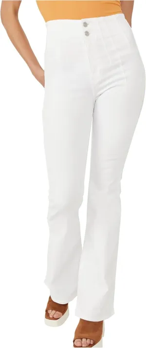 Free People Jayde Flare Jeans for Women - Cotton-Blend Construction - Stretch Denim Fabrication - High Rise