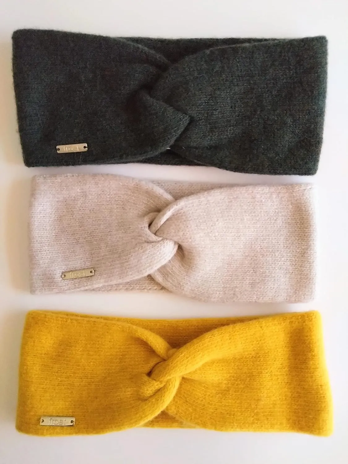 Frost Merino wool/cashmere blend headband Hats (Yellow)