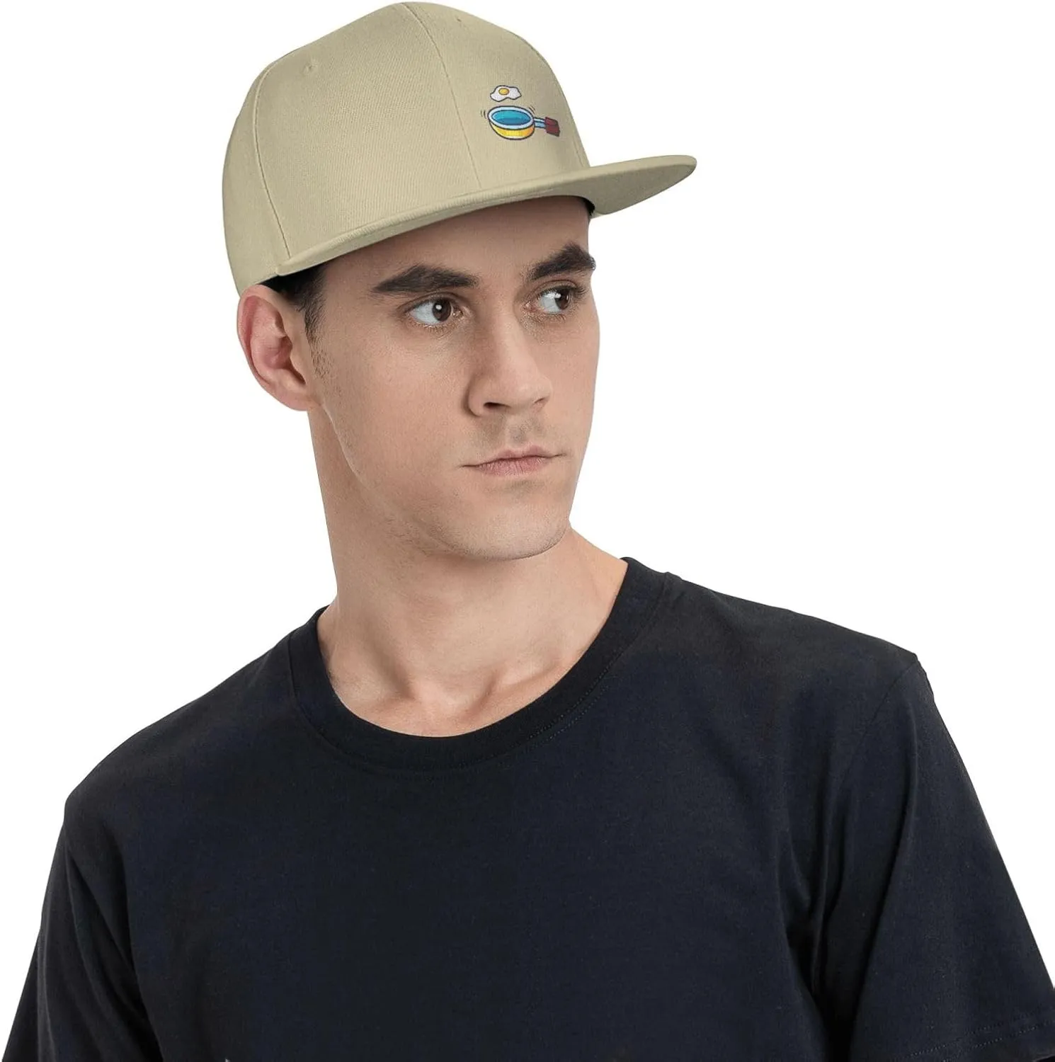 Frying Pan with Eggs Snapback Hats for Men Women Baseball Cap Flat Bill Brim Hat