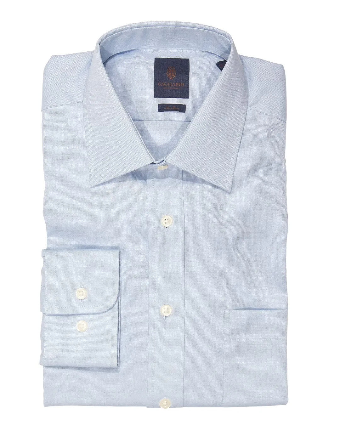 Gagliardi Tailored Fit Sky Oxford Non Iron Shirt
