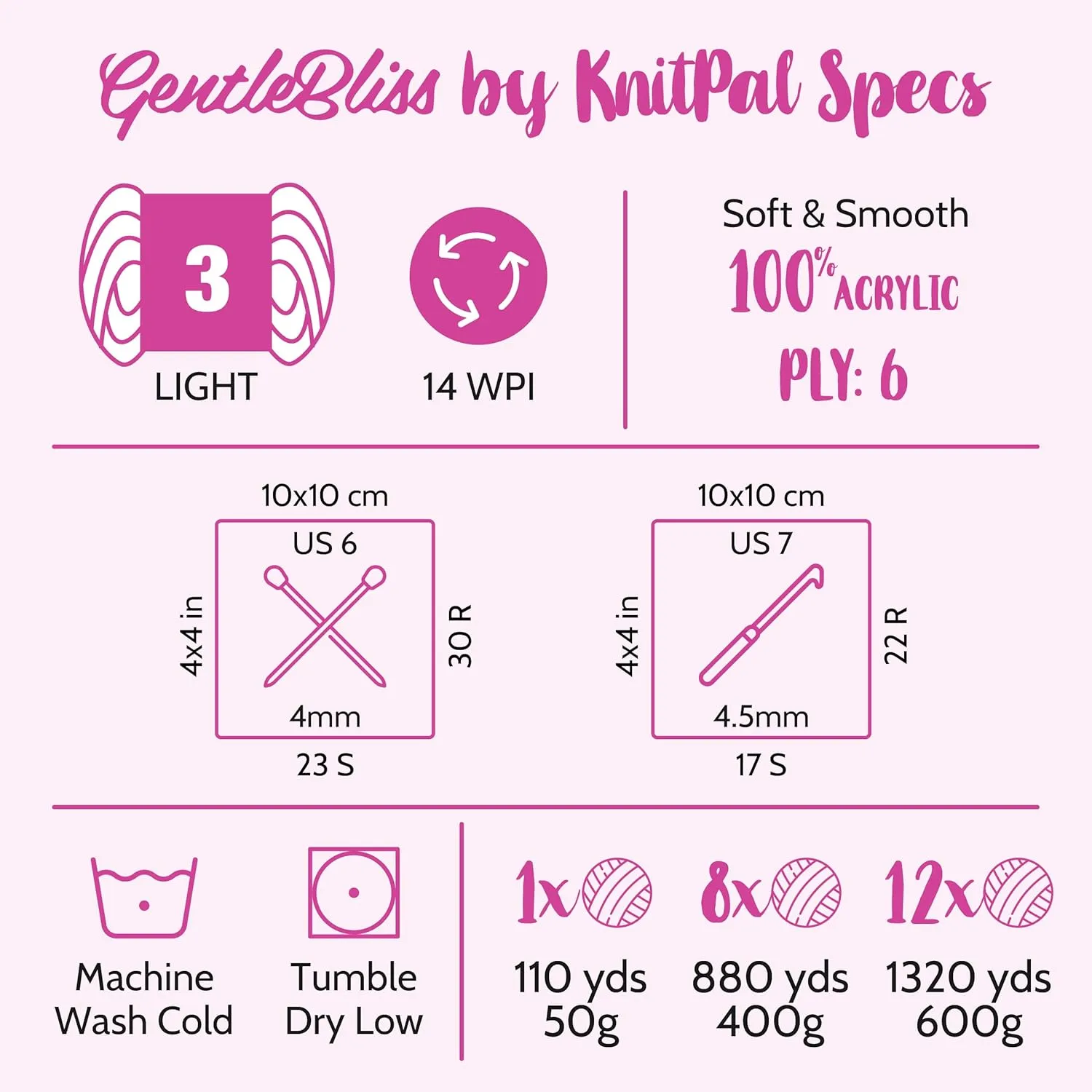 GentleBliss Soft Baby Yarn for Crocheting, 8 Skeins, 880Yds/400G, Free Patterns - Acrylic Baby Blanket Yarn for Knitting - Light Worsted 3 DK Weight - Brown Latte