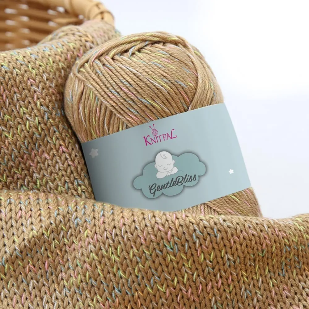 GentleBliss Soft Baby Yarn for Crocheting, 8 Skeins, 880Yds/400G, Free Patterns - Acrylic Baby Blanket Yarn for Knitting - Light Worsted 3 DK Weight - Brown Latte