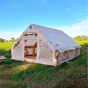 GeRRiT 12㎡ Large Space Inflatable Tent, Outdoor Camping Quick and Easy-to-Build Cabin, Portable Rainproof Inflatable Cabin