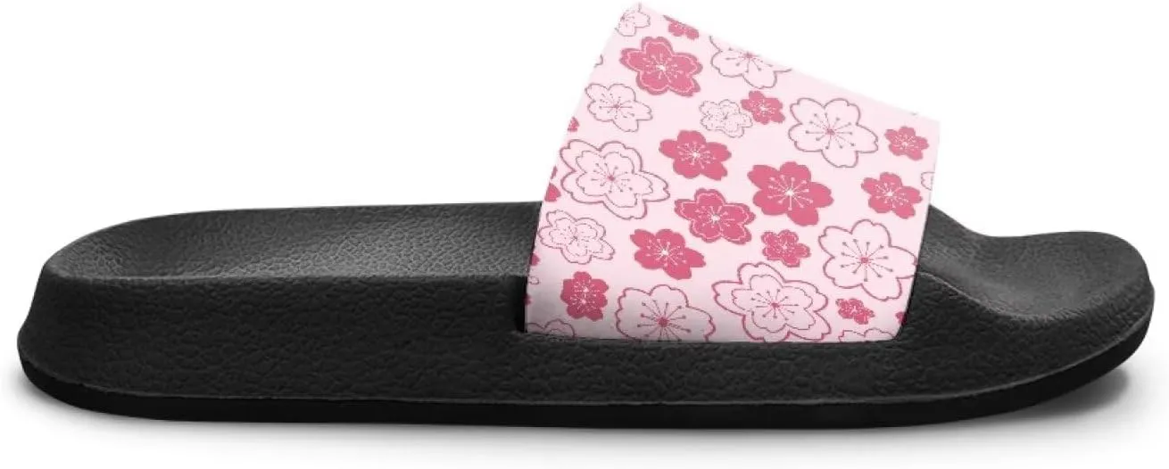 Girls Beach Slippers Open Toe Non Slip Summer Sandals Quick Drying Flat Sandals Soft Sole Bathroom Shoes