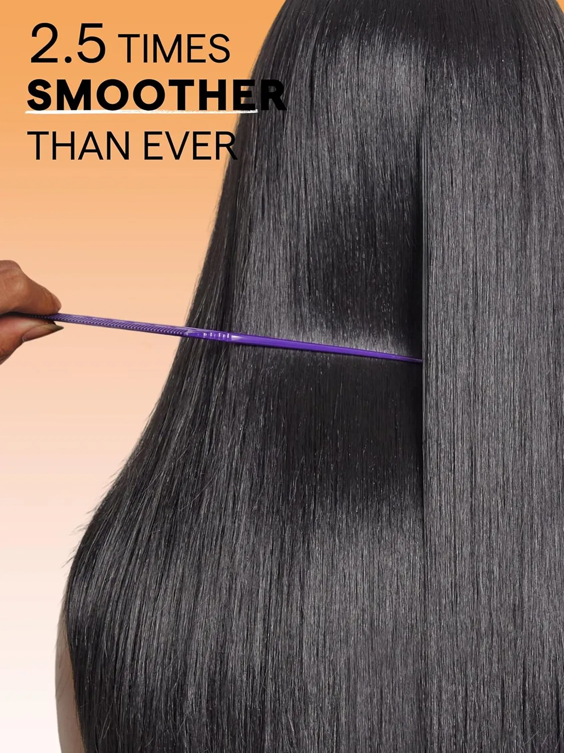 GORGIUS Layered Wigs with Bangs Ready to Go Straight Wig with Bangs 22 Inch Put On Go Black Bang Wigs Crafted with Style-Archive Synthetic Fiber Natural Pre-Plucked Hairline