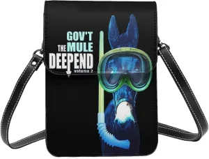 Gov'T Music Mule Band Small Cell Phone Purse Female Cell Phone Purse Clutch Handbag, Black
