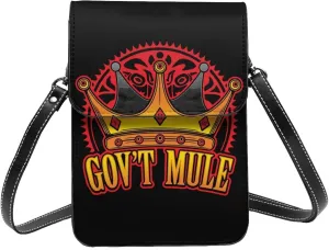 Gov'T Music Mule Band Small Cell Phone Purse Female Cell Phone Purse Clutch Handbag, Black