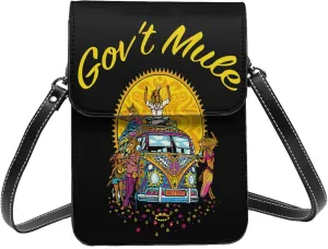Gov'T Music Mule Band Small Cell Phone Purse Female Cell Phone Purse Clutch Handbag, Black