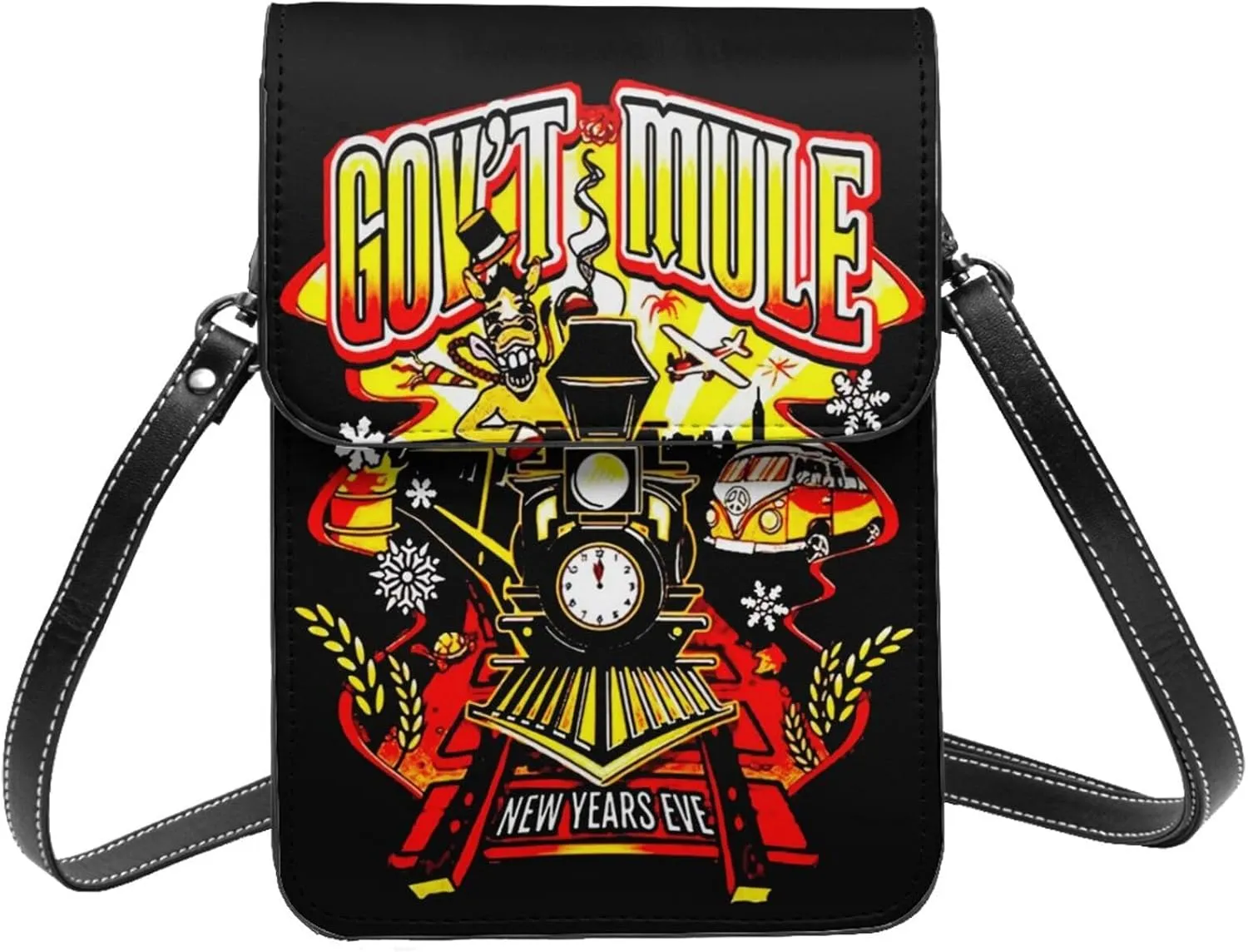 Gov'T Music Mule Band Small Cell Phone Purse Woman'S Cell Phone Purse Clutch Handbag, Black