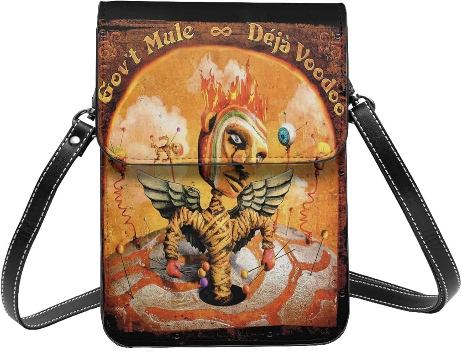Gov'T Music Mule Band Small Cell Phone Purse Womens Cell Phone Purse Clutch Handbag, Black