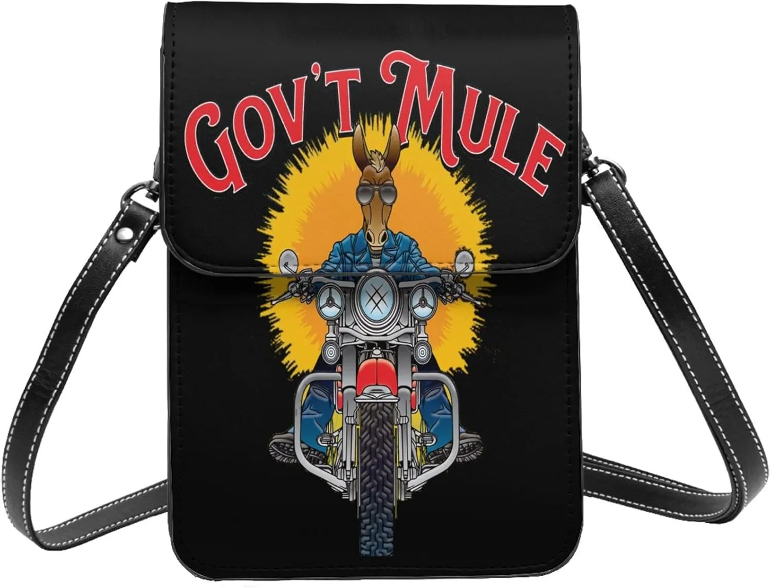 Gov'T Music Mule Band Small Cell Phone Purse Womens Cell Phone Purse Clutch Handbag, Black