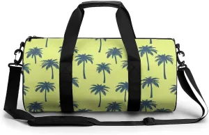 Gym Bag 17in for Men Women, Waterproof Foldable Sports Organizer, Durable Workout Travel Duffle Bag, Relaxed Tropics-103