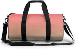 Gym Bag 17in for Men Women, Waterproof Foldable Sports Organizer, Durable Workout Travel Duffle Bag, Warm Horizon Fade-1596