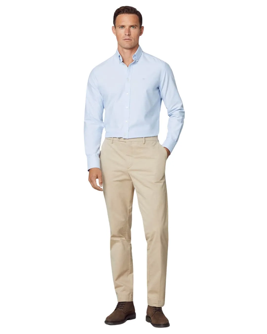 Hackett Blue Washed Oxford Shirt
