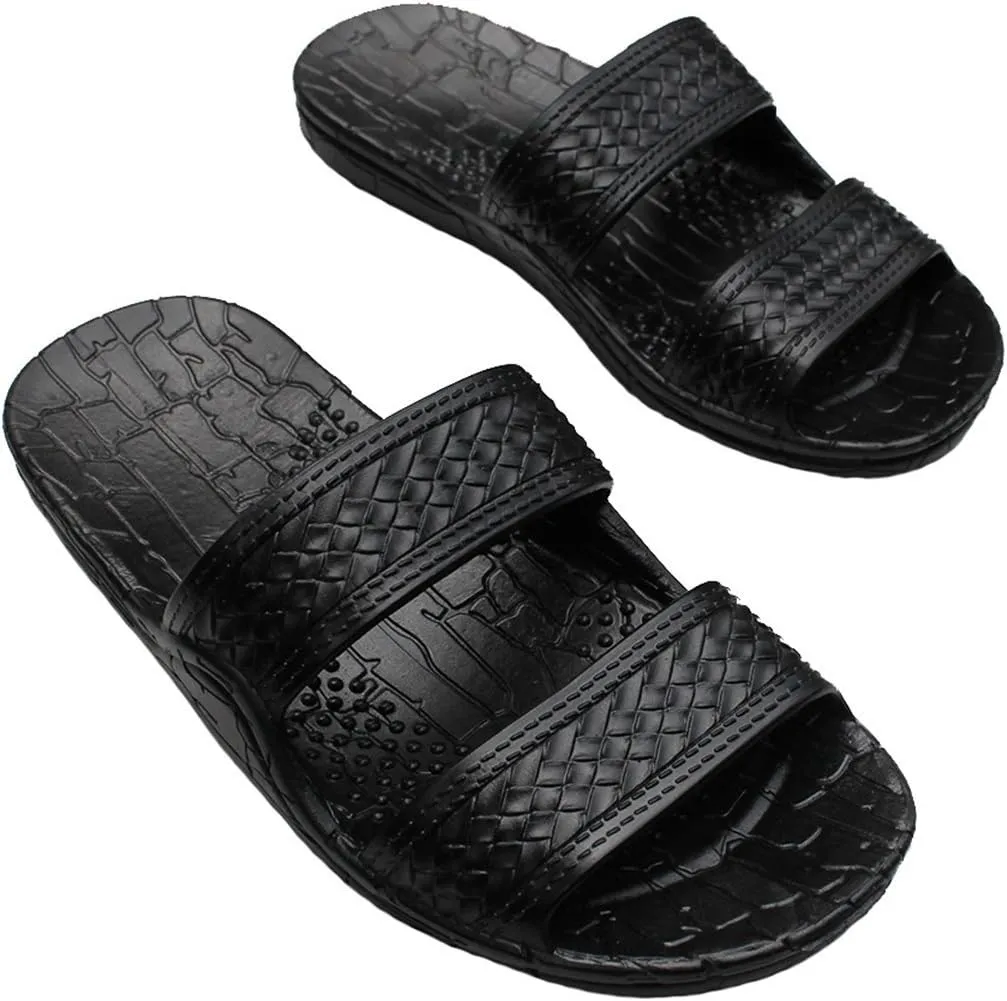 Hawaii Brown and Black Jesus sandals (Small Kid/Big Kid)