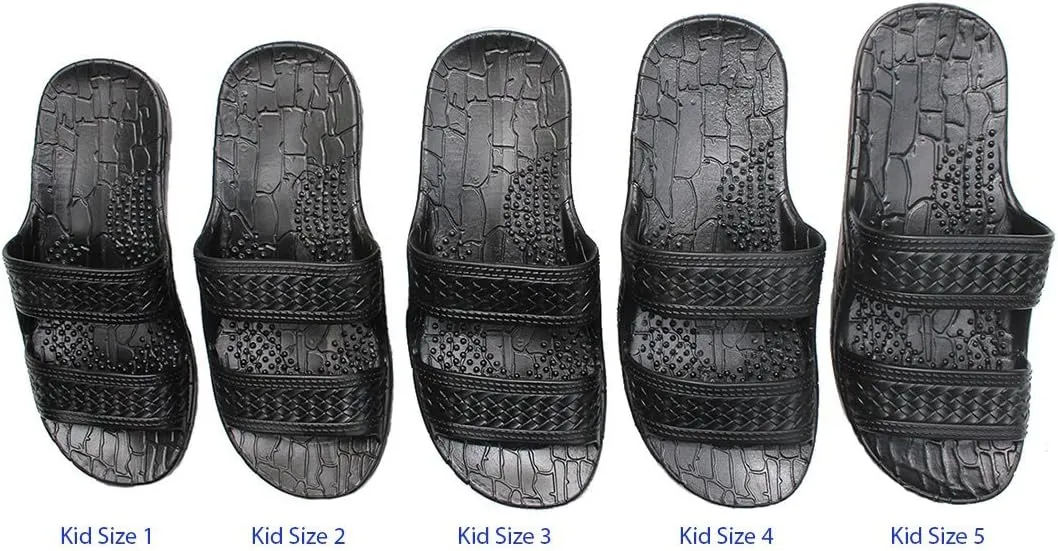 Hawaii Brown and Black Jesus sandals (Small Kid/Big Kid)