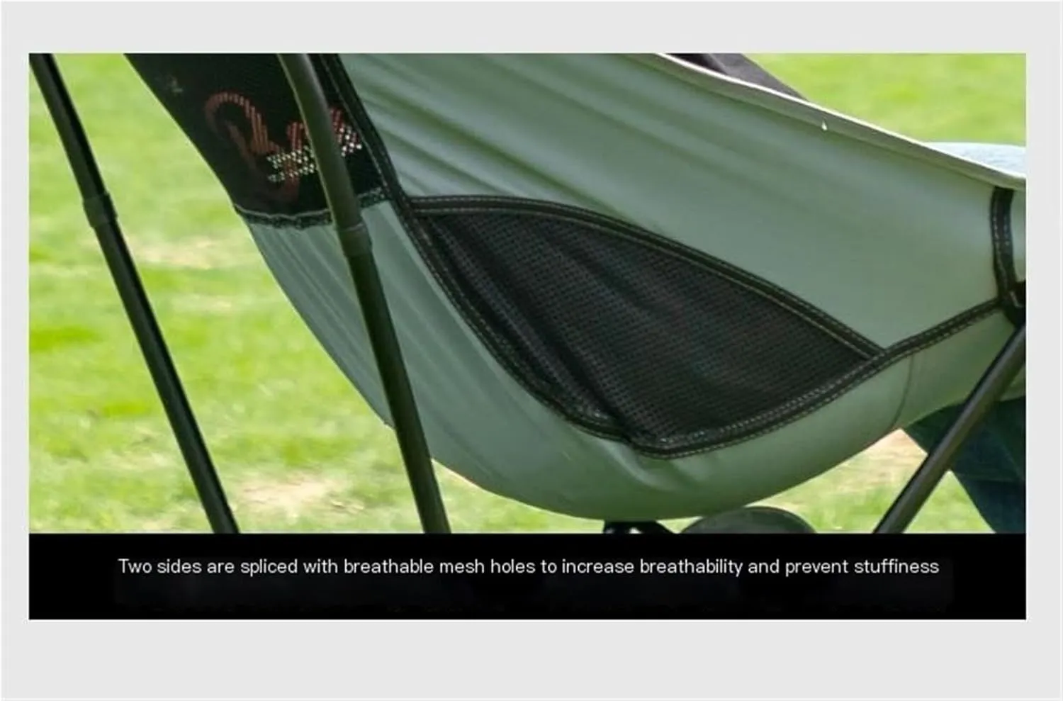 High Back Square Chair Stable Outdoor Portable Folding Camping Beach Chair Recliner Ultra Light(Navyblue)
