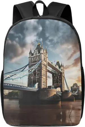 Historic Old Tower Bridge London Print Perfect Personal Item Travel Bag-Unisex Travel Backpack Carry On Flight Approved-Laptop Backpack