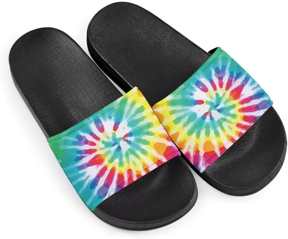 Howilath Women's Casual Slide Sandals, Cartoon Animals Print Comfortable Soft Sole Non-Slip Open Toe EVA Flat Sandals