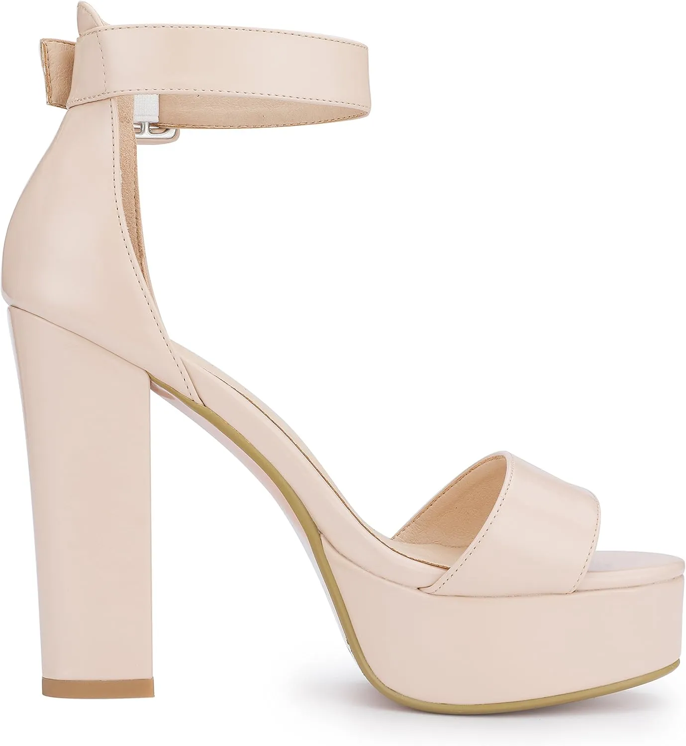 IDIFU Women's Ankle-Strap Heeled Sandal