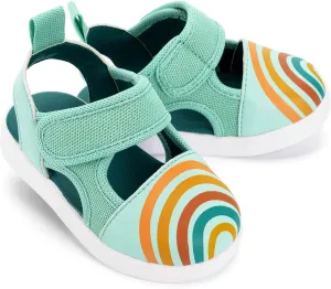 ikiki Non-Squeaky Sandals for Toddlers/Little Kids, Closed Toe