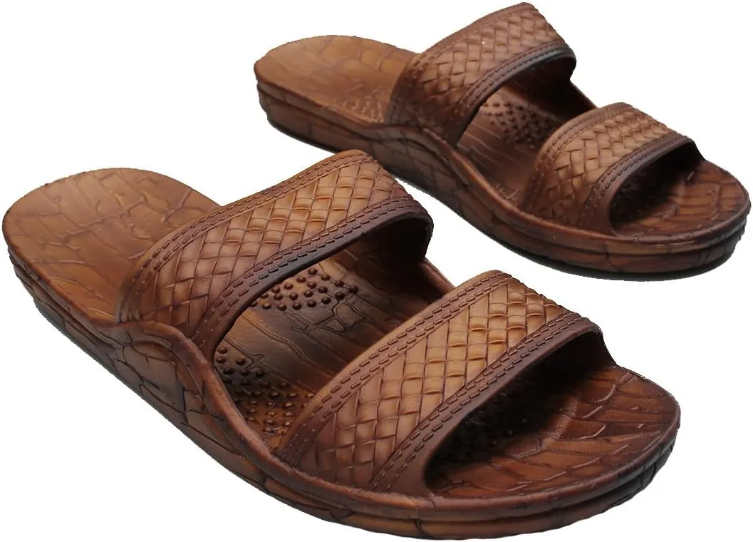 IMPERIAL SANDALS HAWAII Women Double Strap Jesus Style Hawaii Sandals, Unisex Sandal for Women Men and Teens
